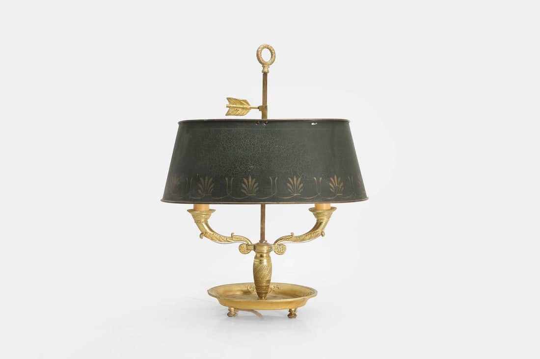 An ormolu bouillotte lamp, 20th century, (1 of 3)