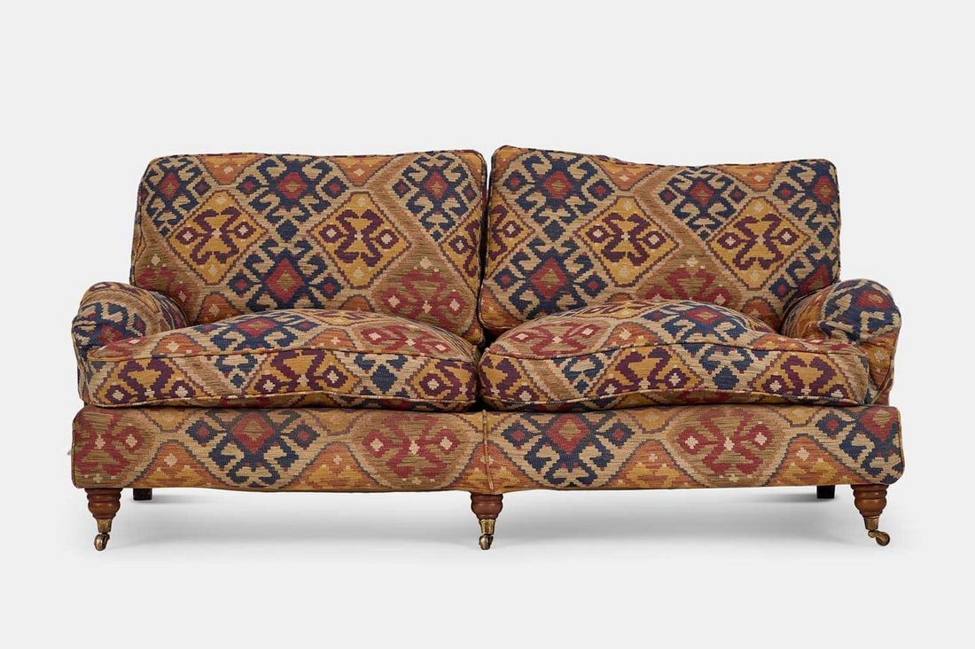 An upholstered two-seater sofa in the Howard & Sons style, of recent manufacture, by Duresta, (1 of 4)