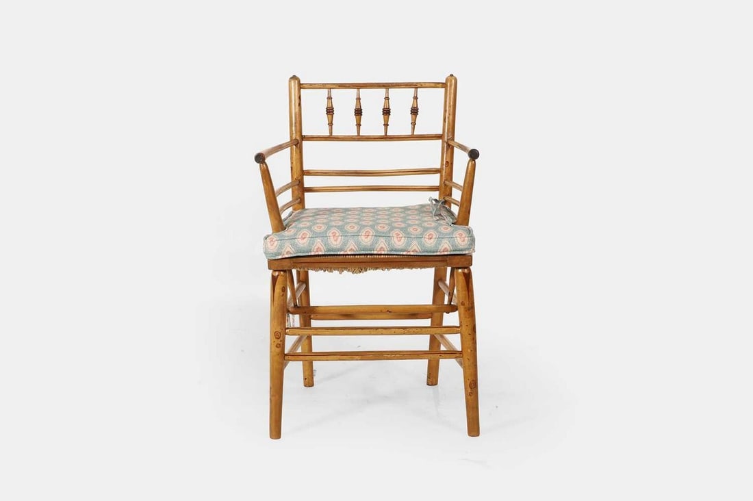 A painted beech Sussex-style side chair, late 19th century, (1 of 4)