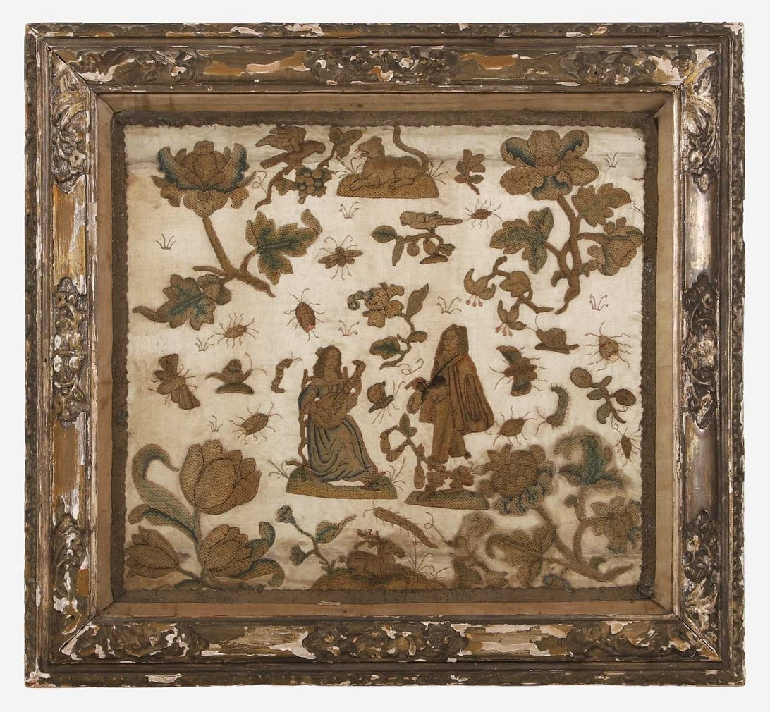 A needlework picture, late 17th century, (1 of 2)