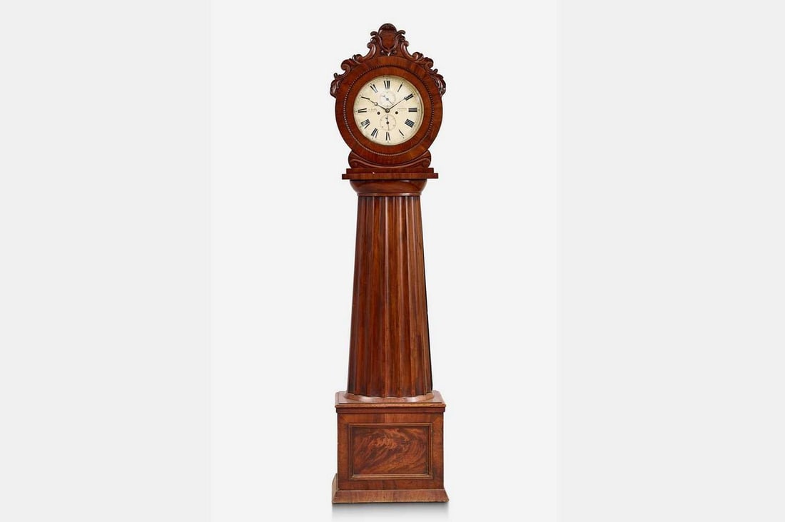 A William IV mahogany longcase clock by J Warr, Greenock, circa 1830, (1 of 7)