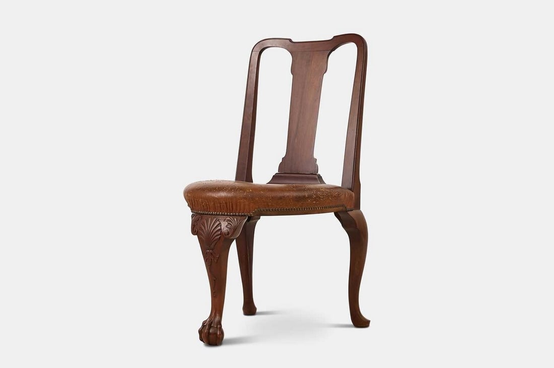 A George I-style mahogany tripod chair, late 19th century, (1 of 6)