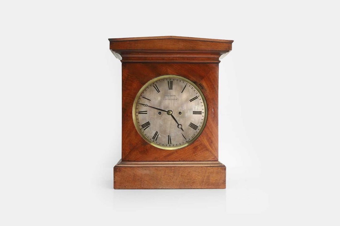 An early Victorian mahogany bracket clock by Brysons, Edinburgh, circa 1840, (1 of 4)
