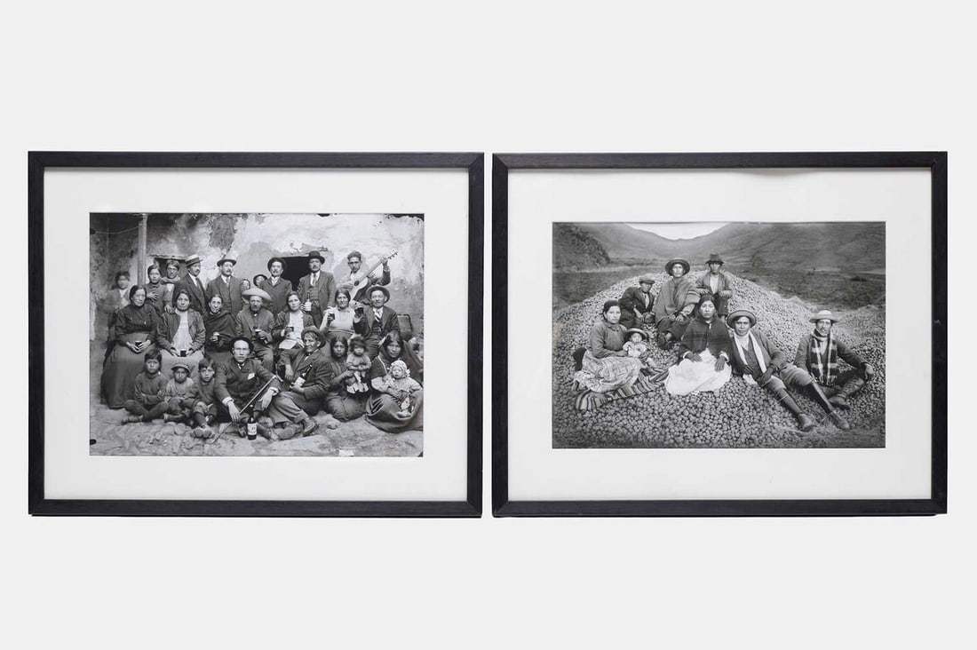 Martín Chambi (Peruvian, 1891-1973) 'Fiesta Familiar, Cusco 1930' and 'Ezequiel Arce y su cosecha: Martín Chambi (Peruvian, 1891-1973) 'Fiesta Familiar, Cusco 1930' and 'Ezequiel Arce y su cosecha de papas, Cusco 1924' two gelatin silver prints, later printed, each stamped verso and numbered 1/4 (