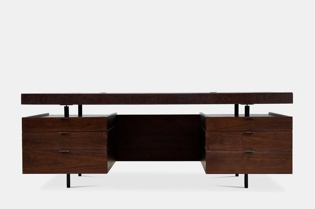 A modernist desk, of recent manufacture, (1 of 6)
