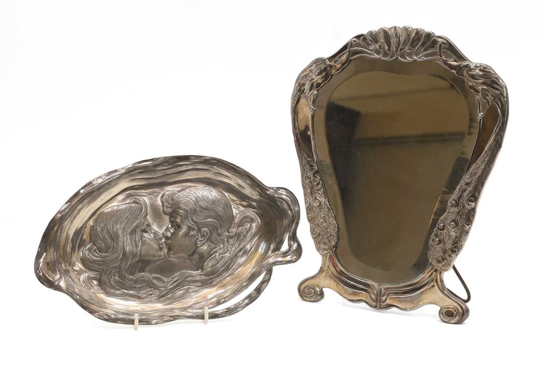An Art Nouveau 'Isis' easel back mirror, circa 1900, (1 of 1)