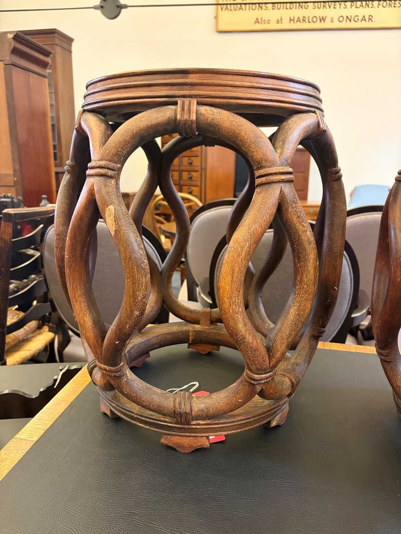 A pair of Chinese wooden stands, 20th century, - 8