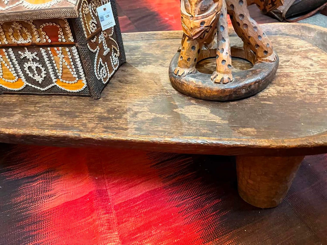 A dugout hardwood table, 20th century, Senufo, Ivory Coast, - 5