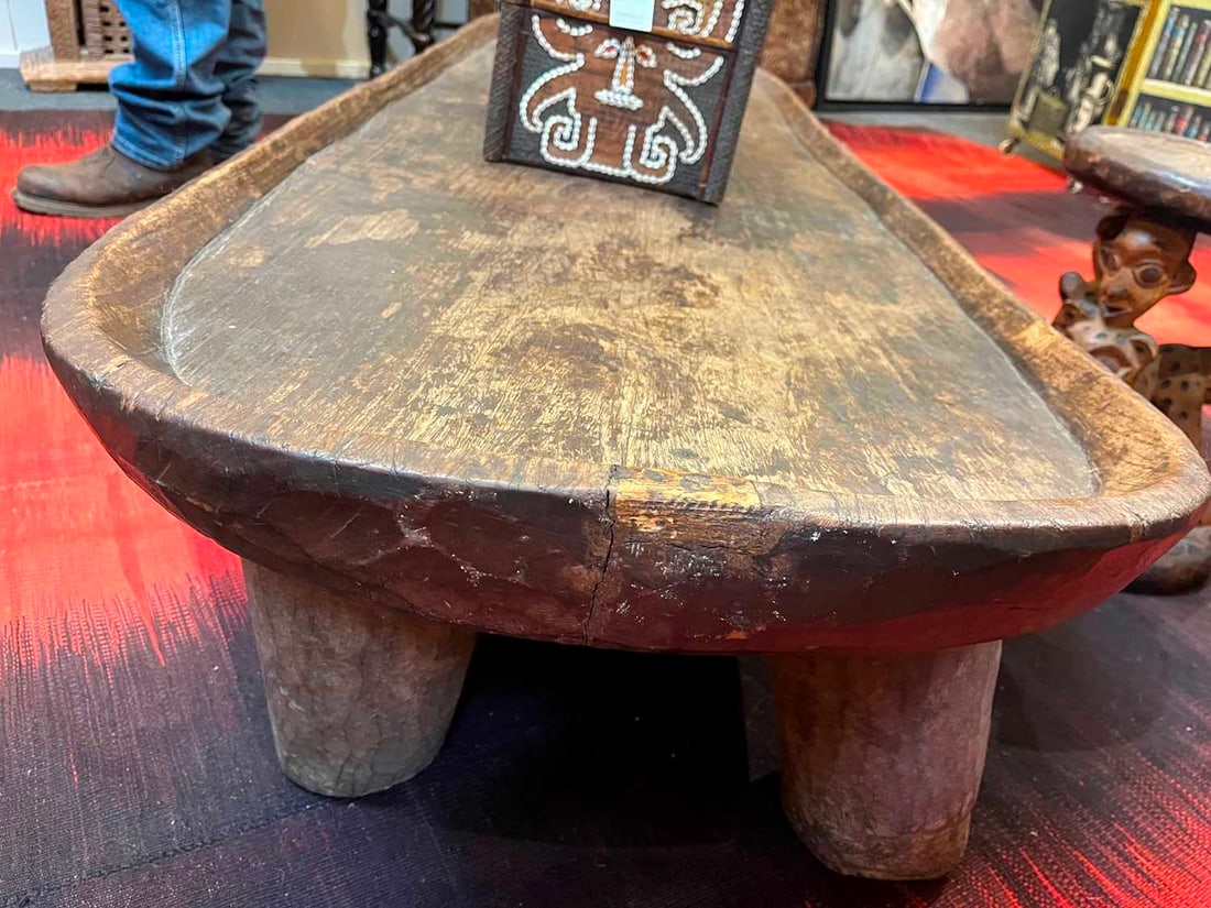 A dugout hardwood table, 20th century, Senufo, Ivory Coast, - 7