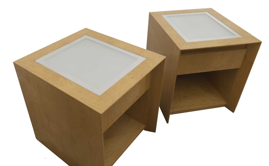 A pair of contemporary side tables of recent manufacture, - 2