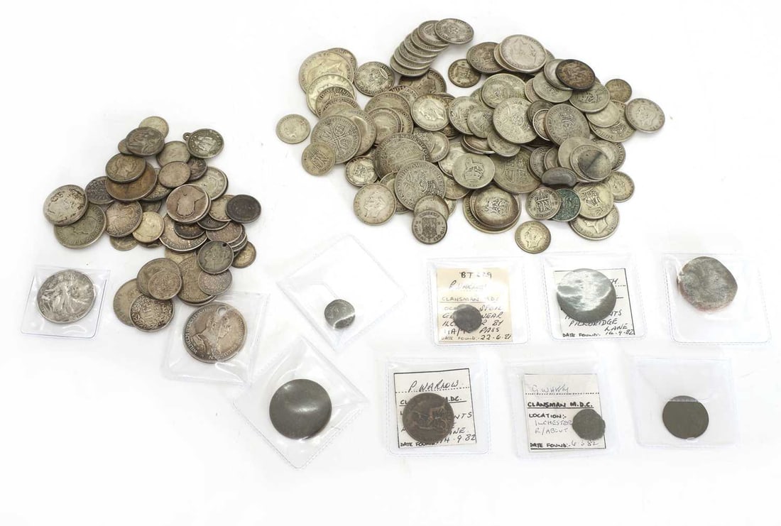 A collection of silver coins, (1 of 1)