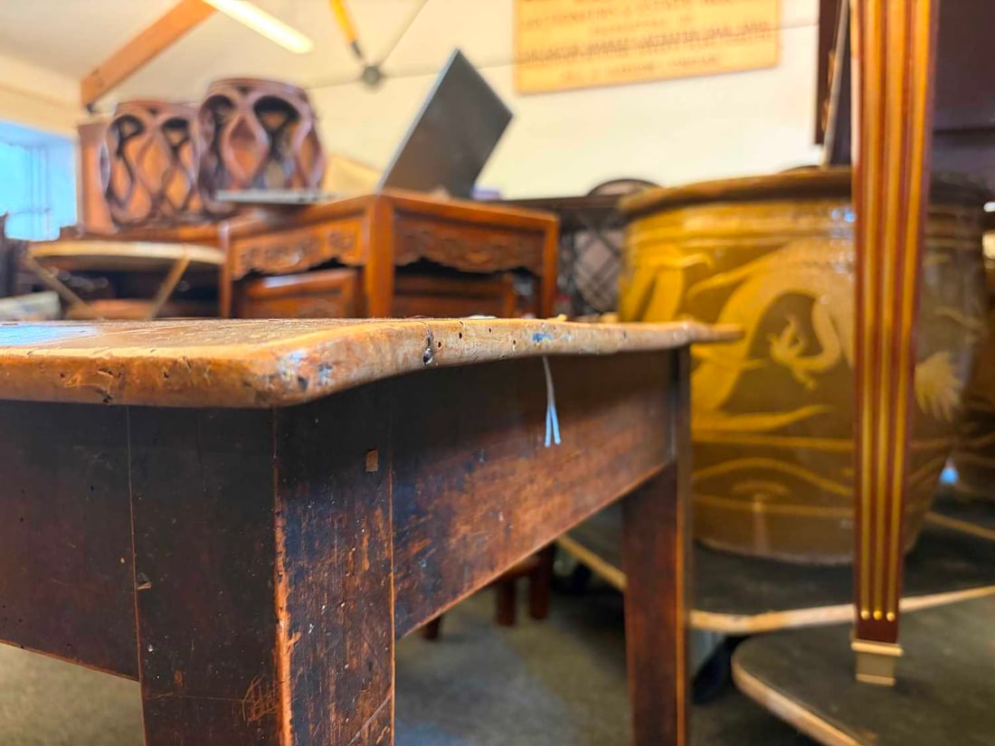 A provincial fruitwood coffee table, 19th century, French, - 9