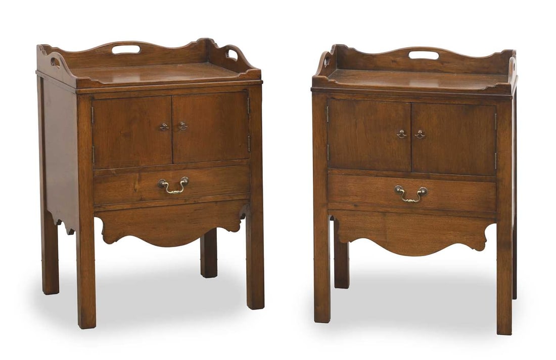 Pair of George III-style bedside commodes, 19th century, (1 of 1)