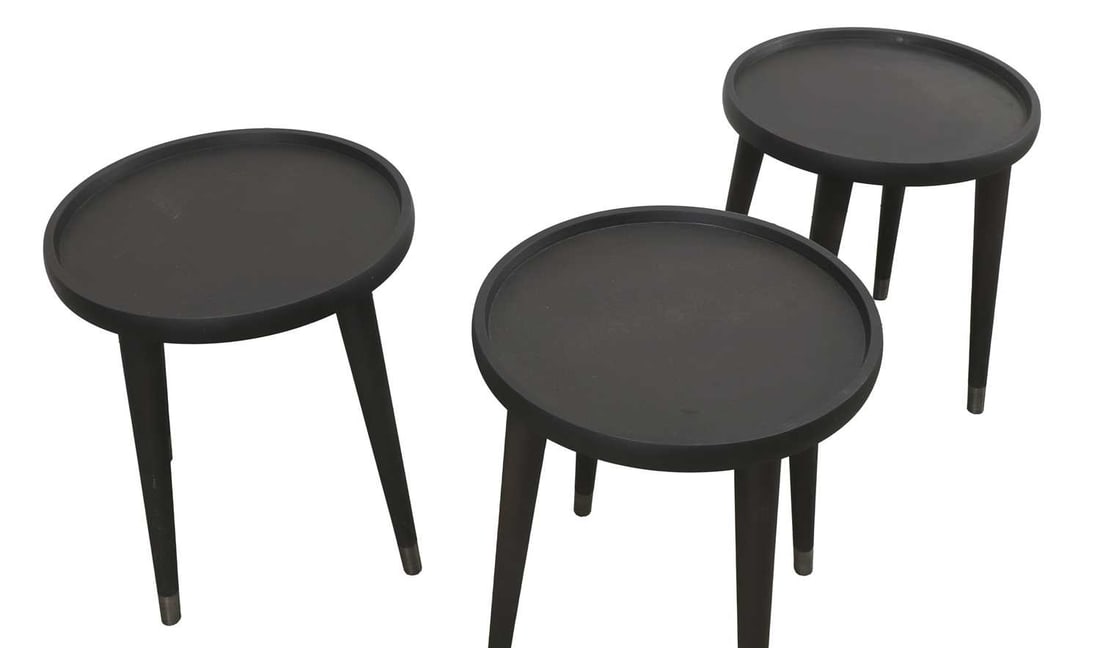 Emanuela Garbin (Italian) and Mario Dell'Orto (1934-2010) for Porada, three 'Bignè' ebonised si - 2