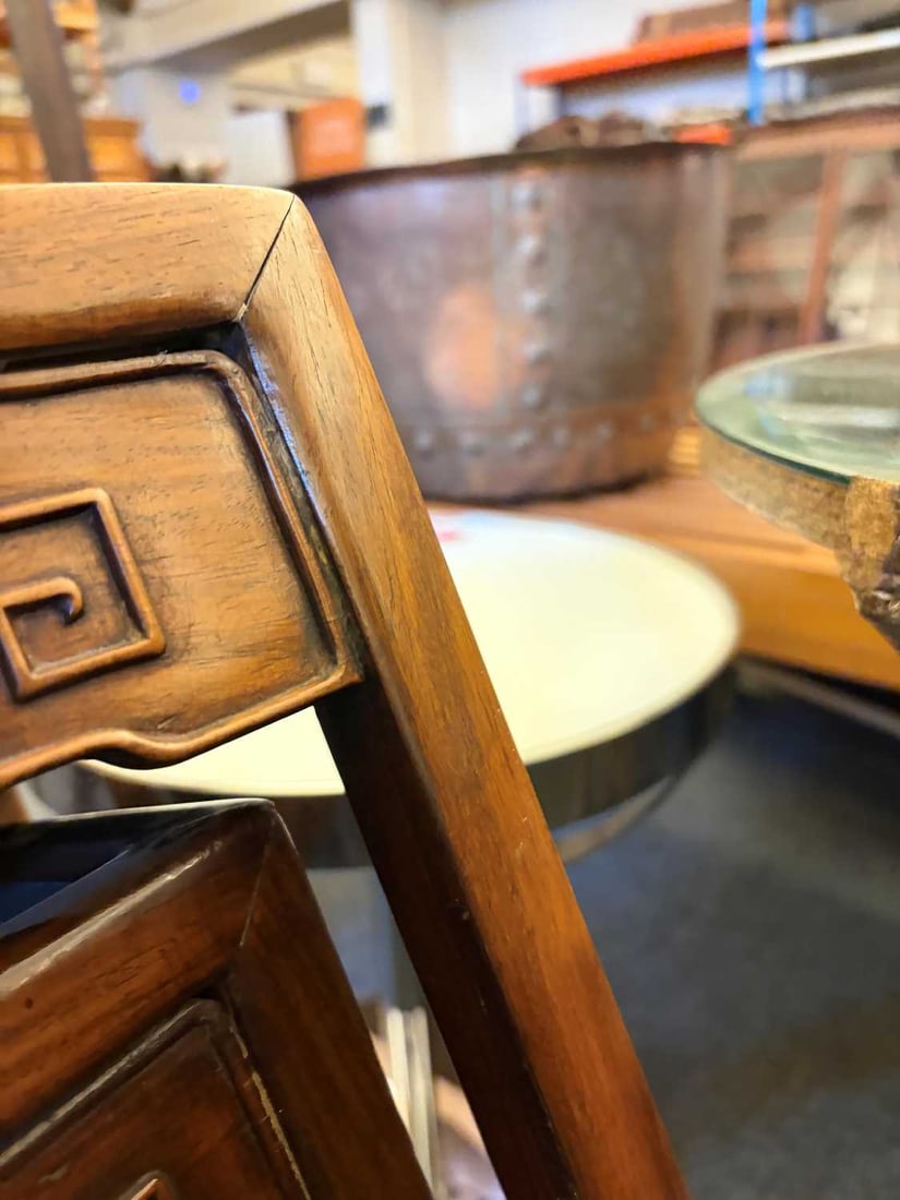 A Chinese wooden nest of tables, - 3