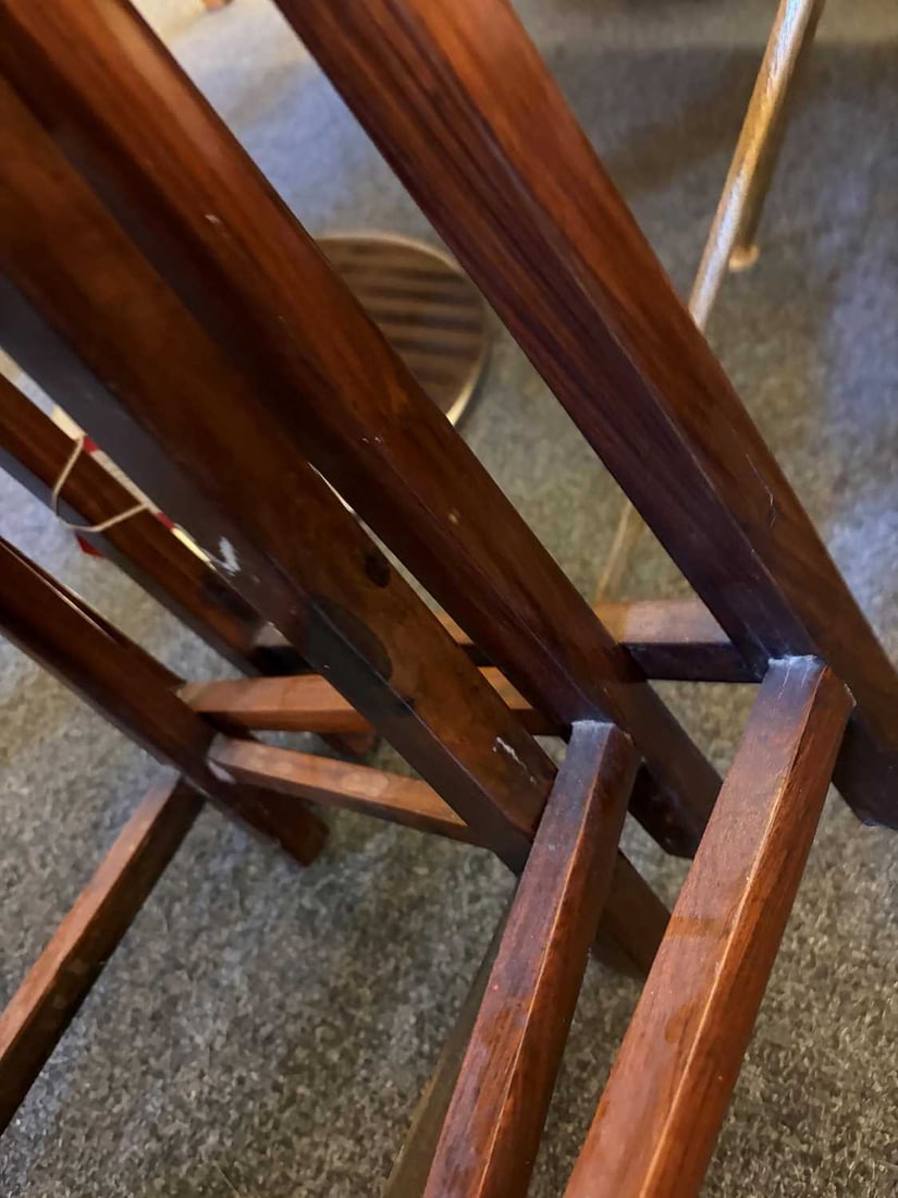 A Chinese wooden nest of tables, - 5
