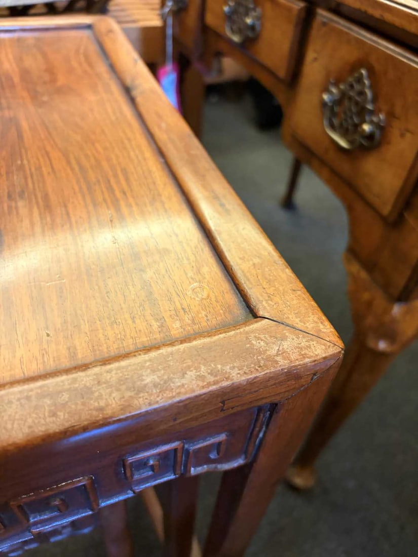 A Chinese wooden nest of tables, - 8