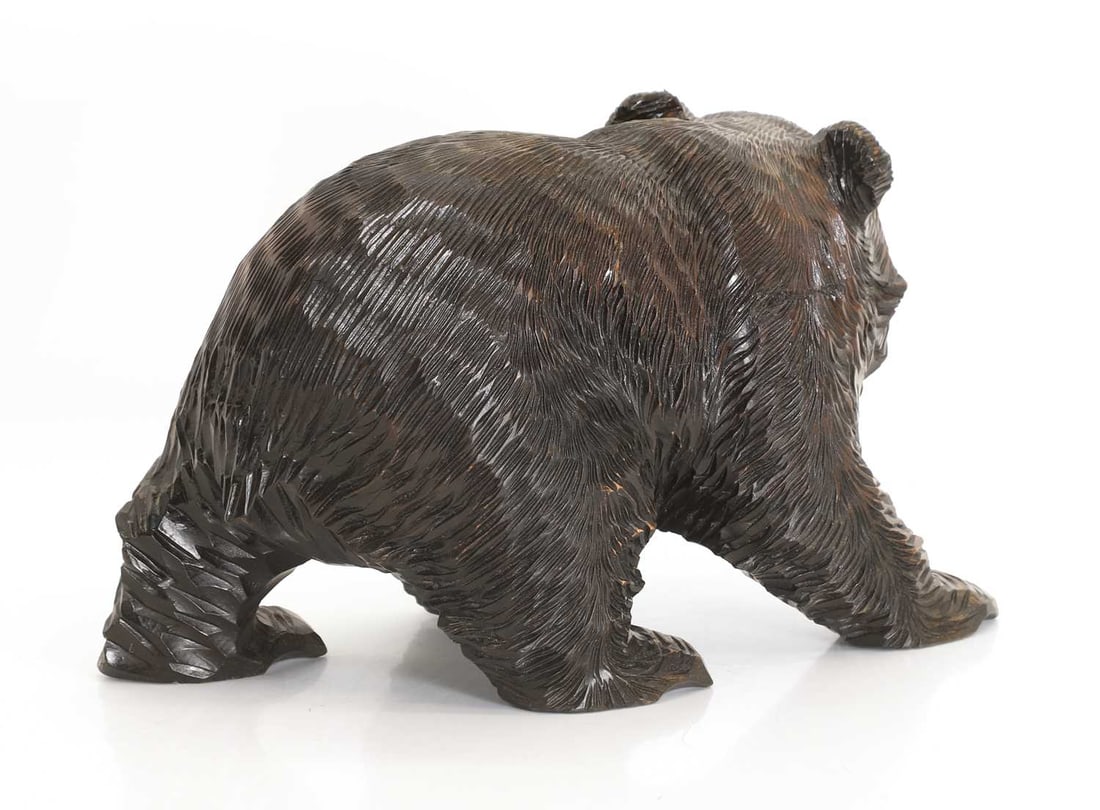 A black forest-style carved wooden bear, 20th century, - 2