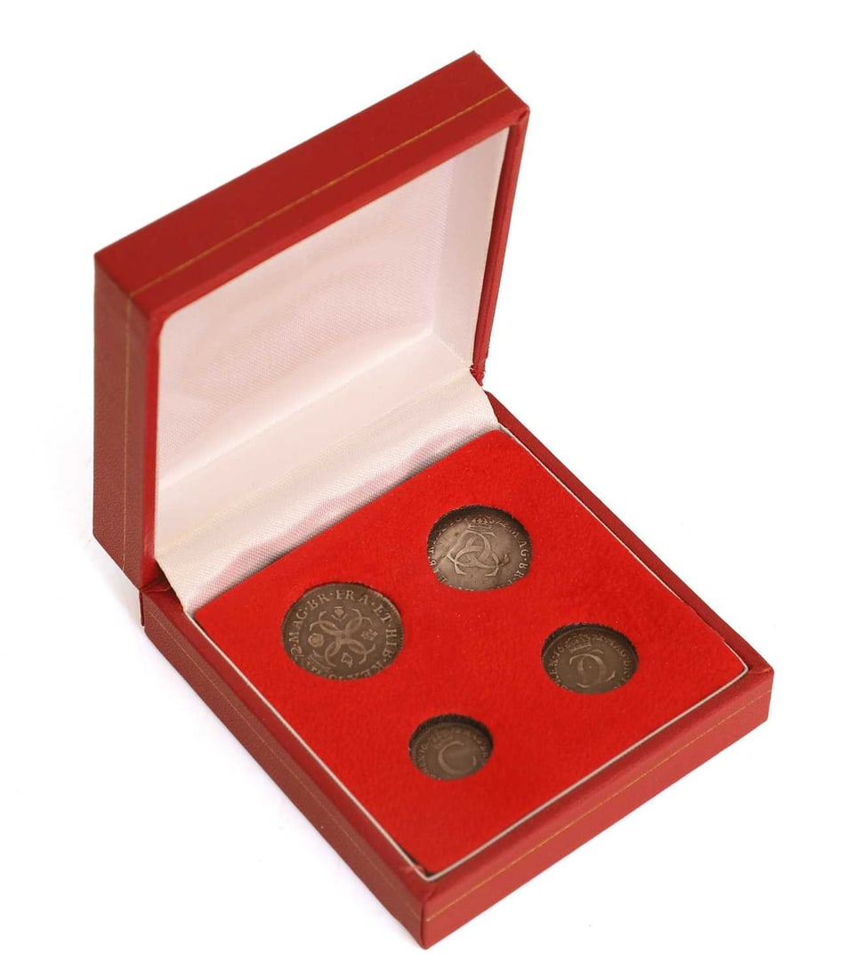 Coins, Great Britain, Charles II (1660-85): Coins, Great Britain, Charles II (1660-85) Maundy set, 1672