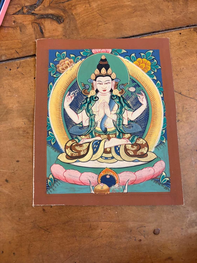 Nine Tibetan thangkas, - 10