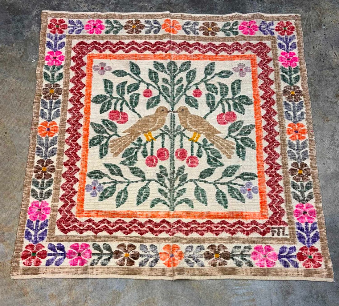 A Persian Jajim woven and multi-coloured blanket, early 20th century, Shahshavan region, (1 of 2)