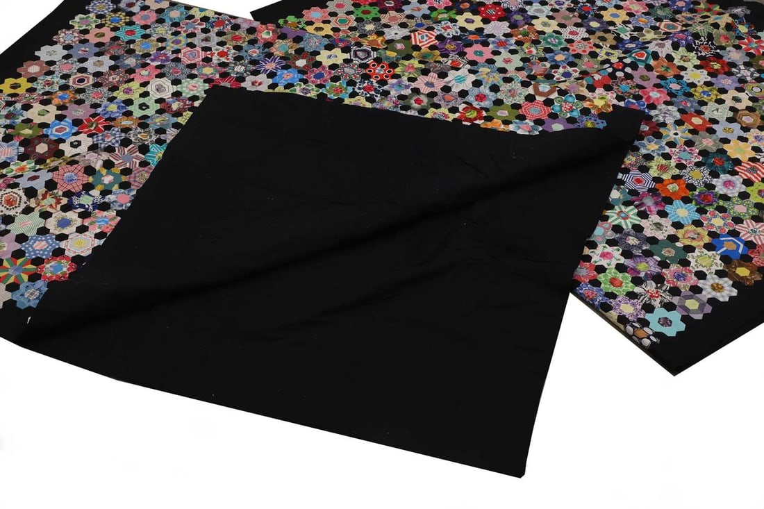 A pair of patchwork quilts, 20th century, (1 of 2)