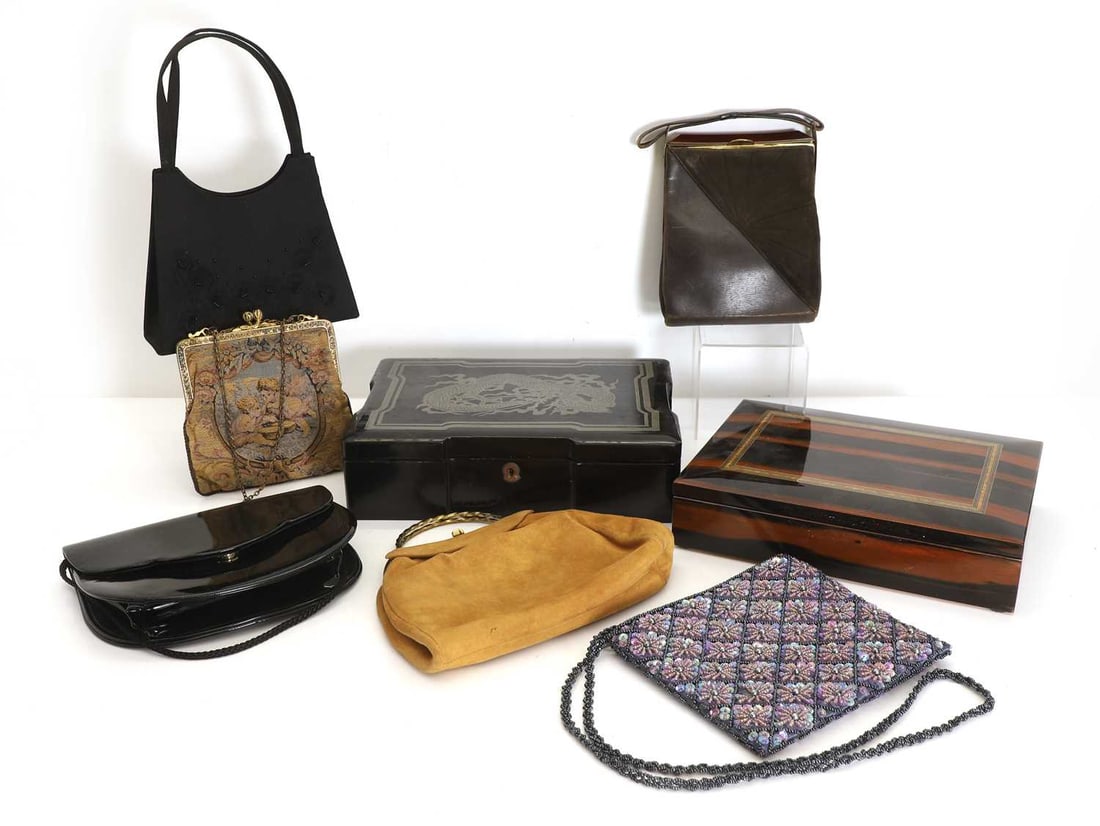 Six various clutch and handbags, 20th century, (1 of 1)