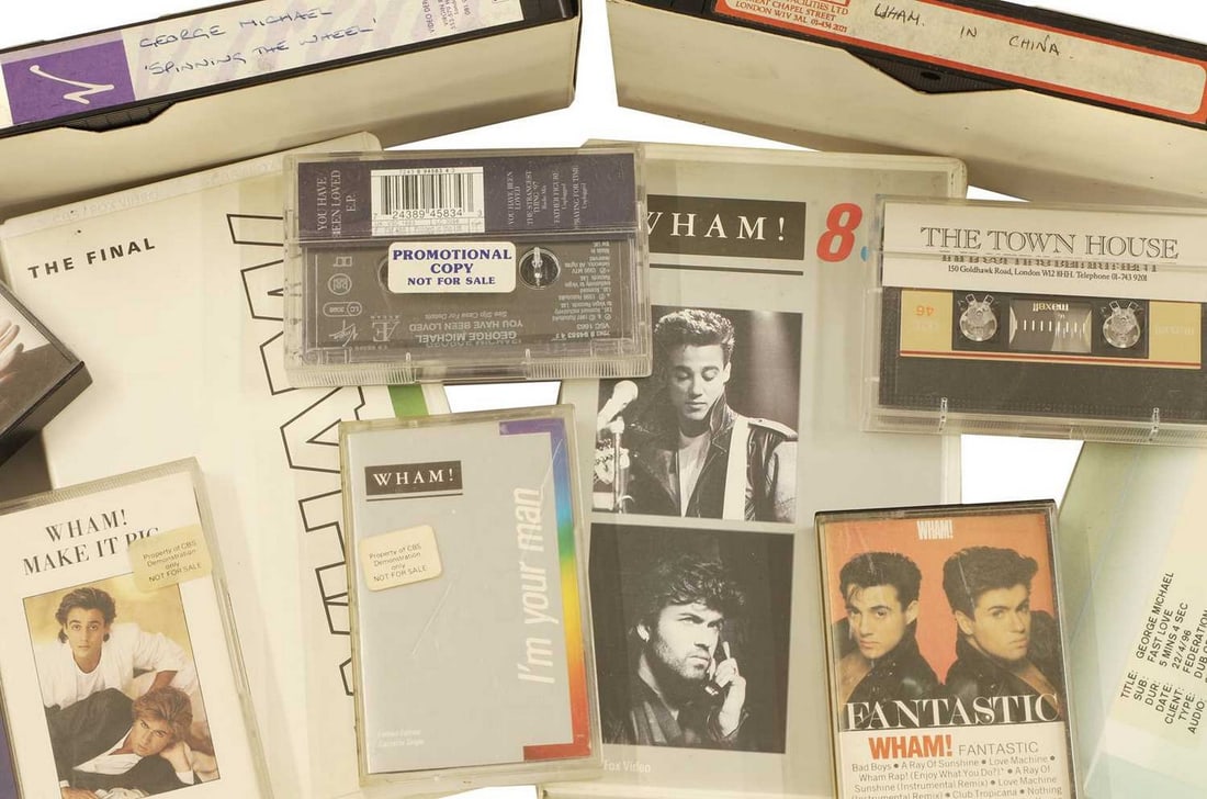 George Michael and Wham!, a collection of CDs, cassette tapes and videos, comprising:: George Michael and Wham!, a collection of CDs, cassette tapes and videos, comprising: 39 CDs, 14 cassettes, including a promotional copy of the 'You Have Been Loved' EP, 2 x Wham! and one George
