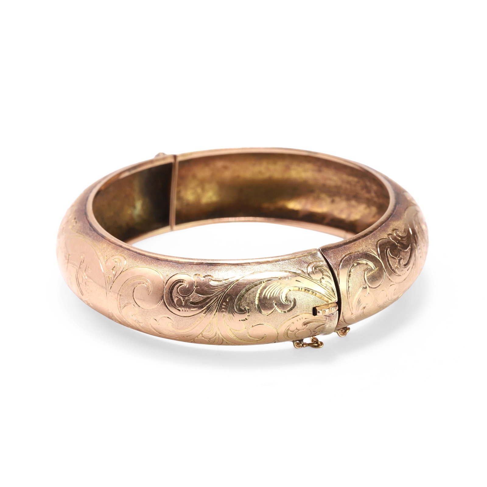A hinged engraved bangle, - 2