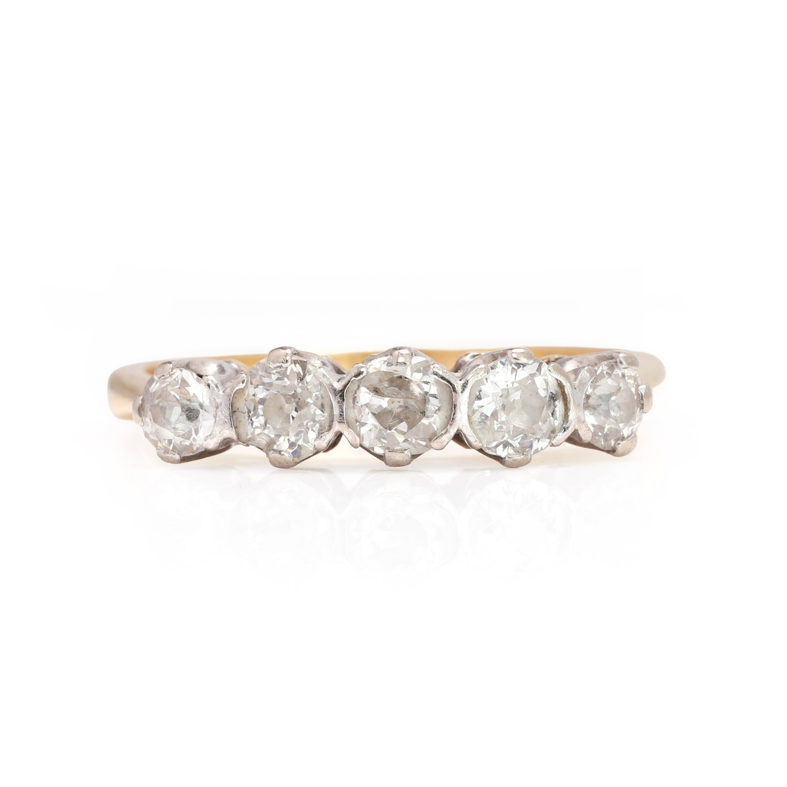 A diamond five stone ring, (1 of 2)
