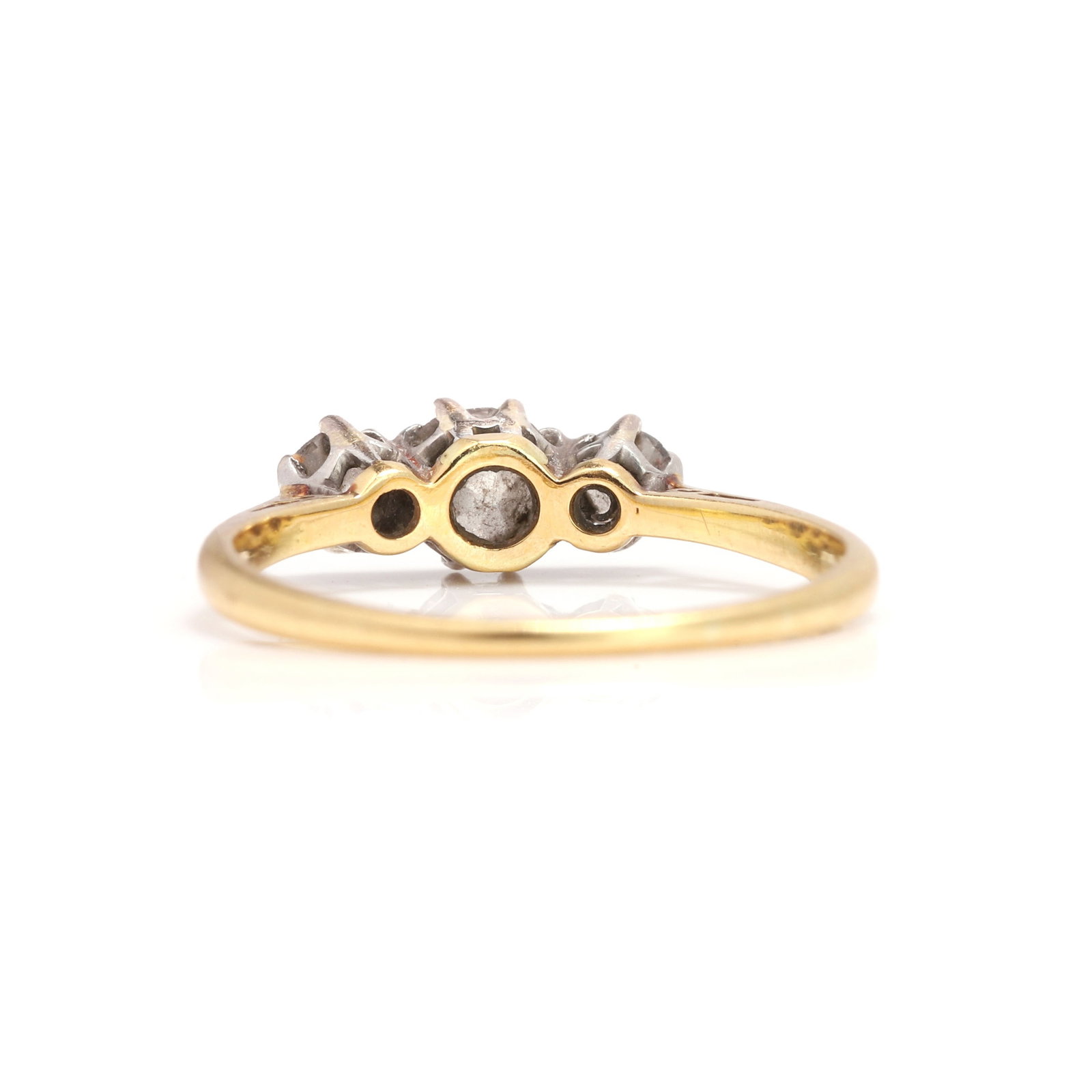 A diamond three stone ring, - 2