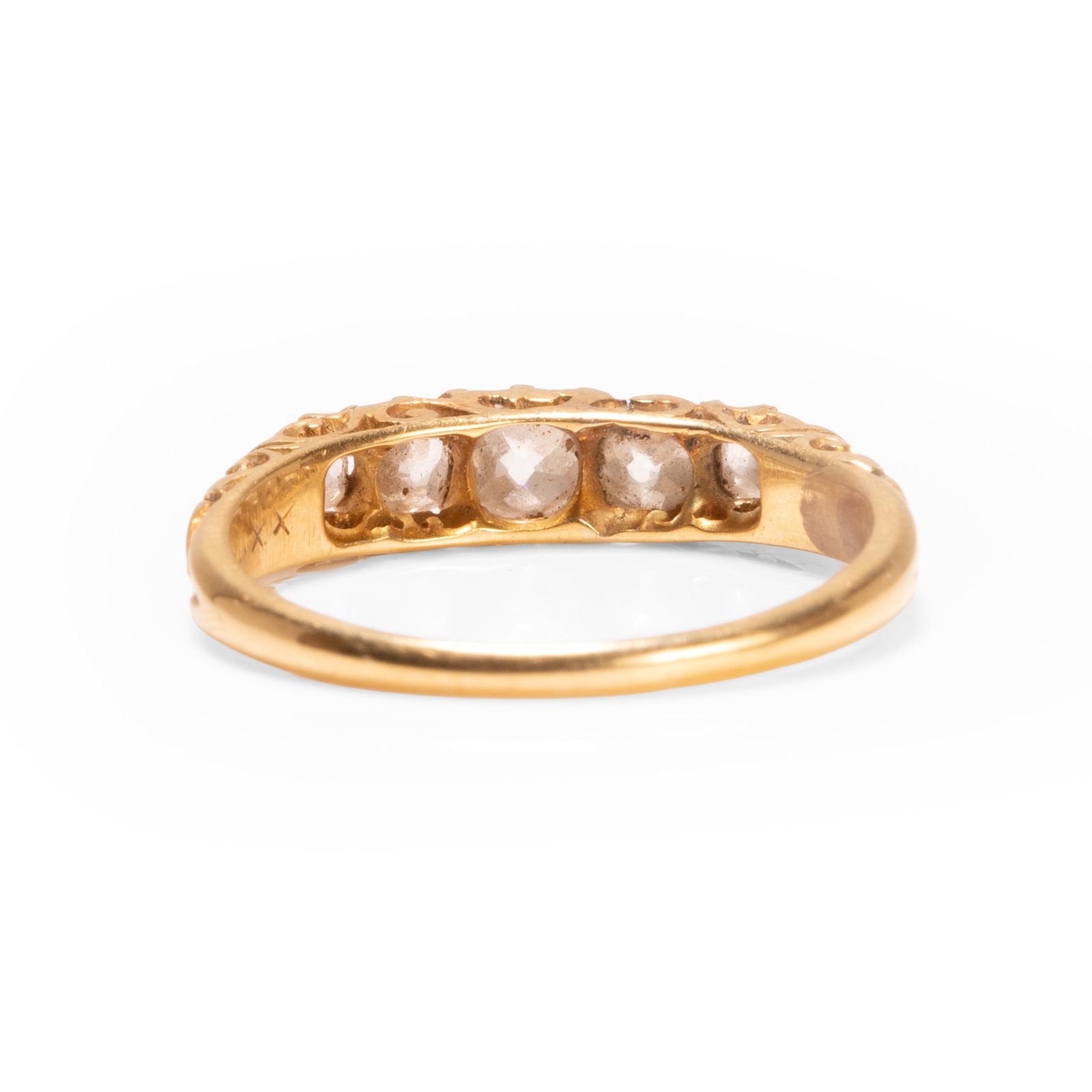 A five stone diamond ring, - 2