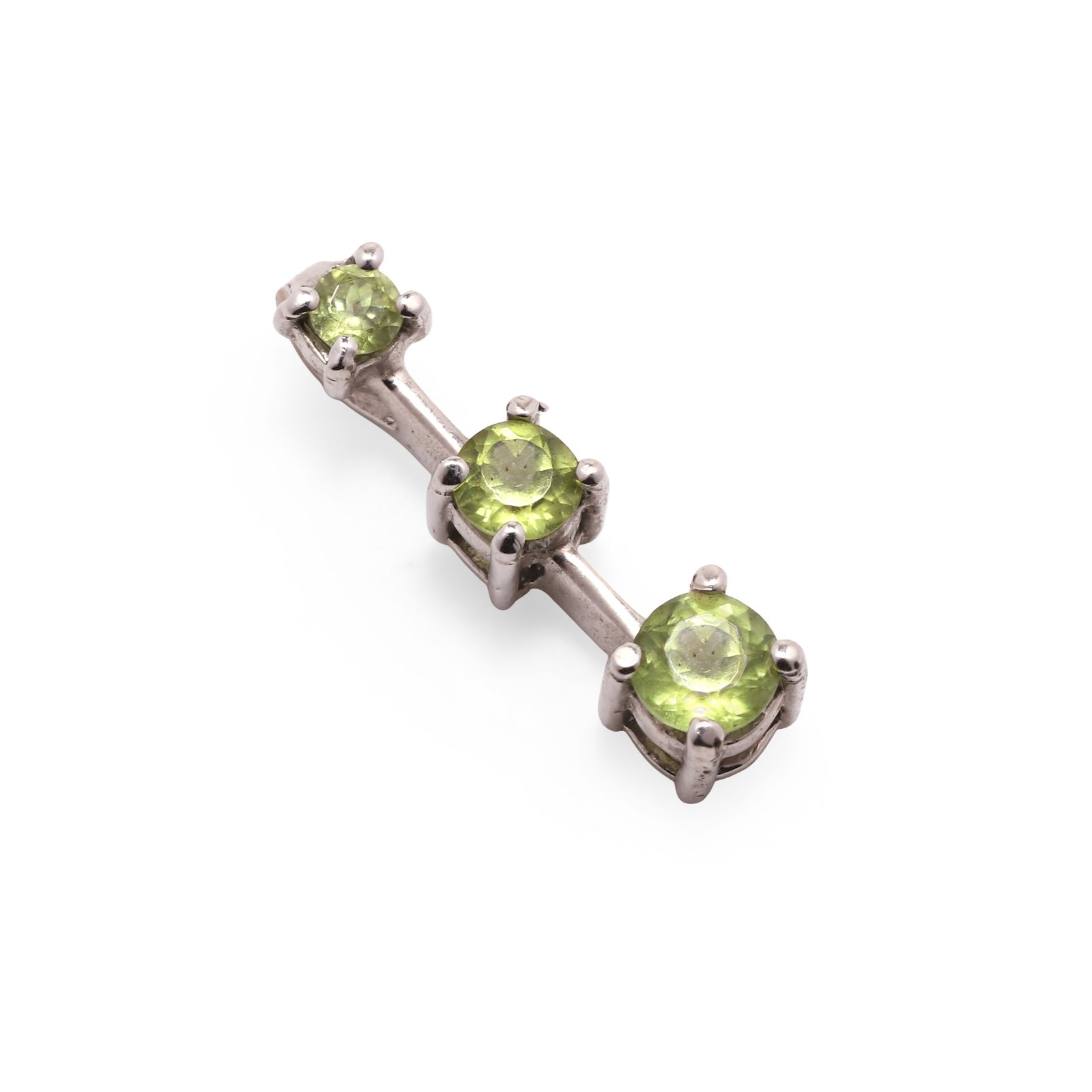 A three stone peridot pendant, (1 of 2)