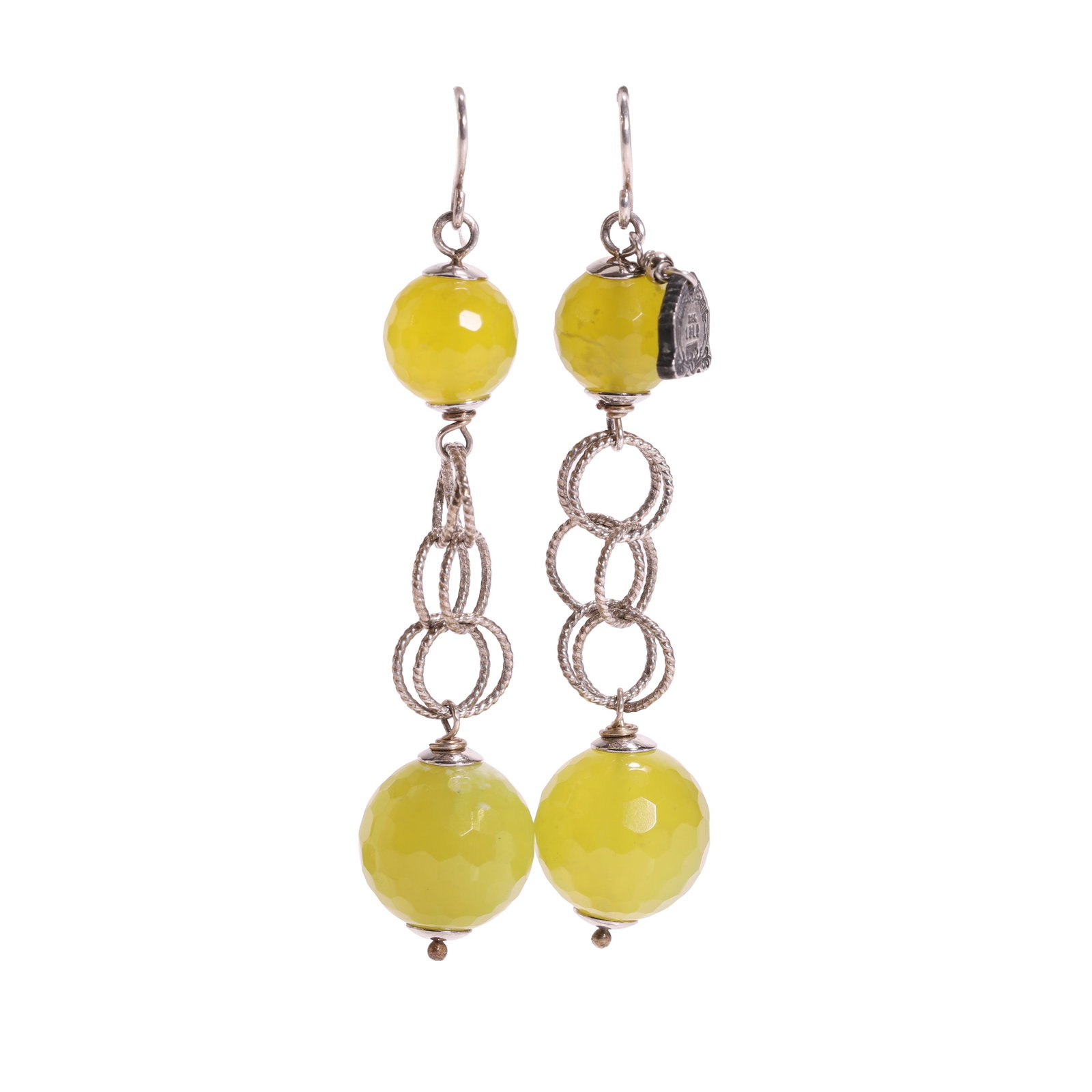 Mario Buccellati, a pair of 'Free Time' lime quartz drop earrings, (1 of 2)