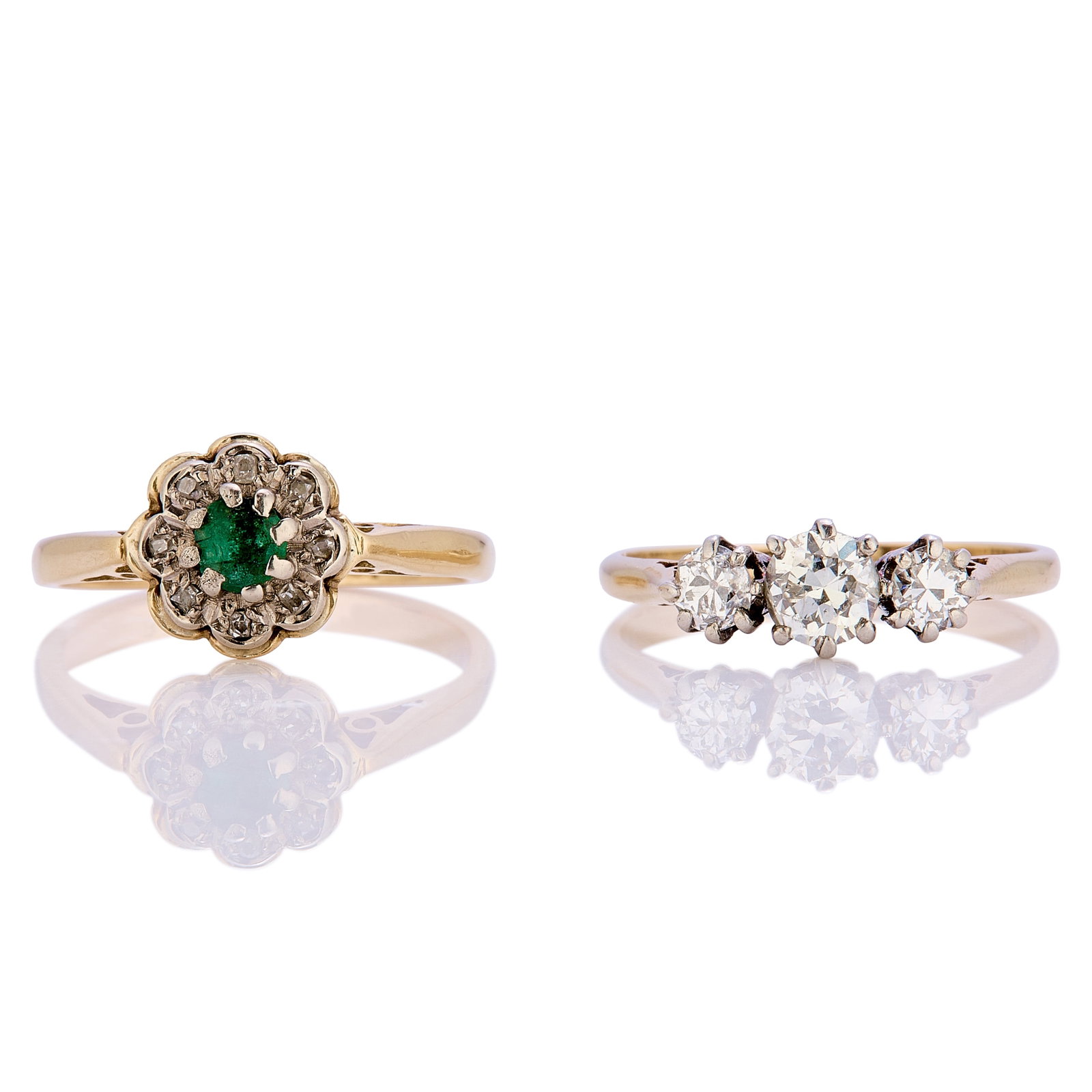 Two gem set rings, (1 of 2)