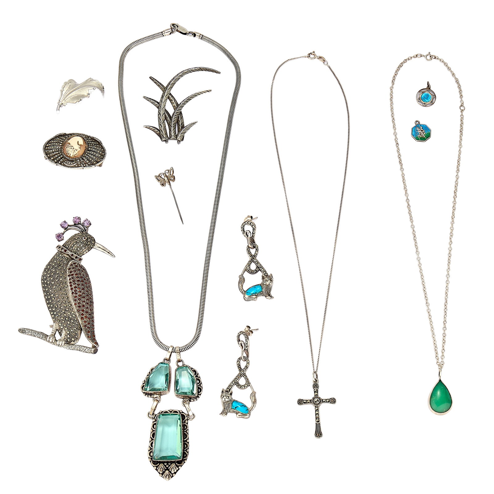 A collection of vintage silver jewellery, (1 of 1)