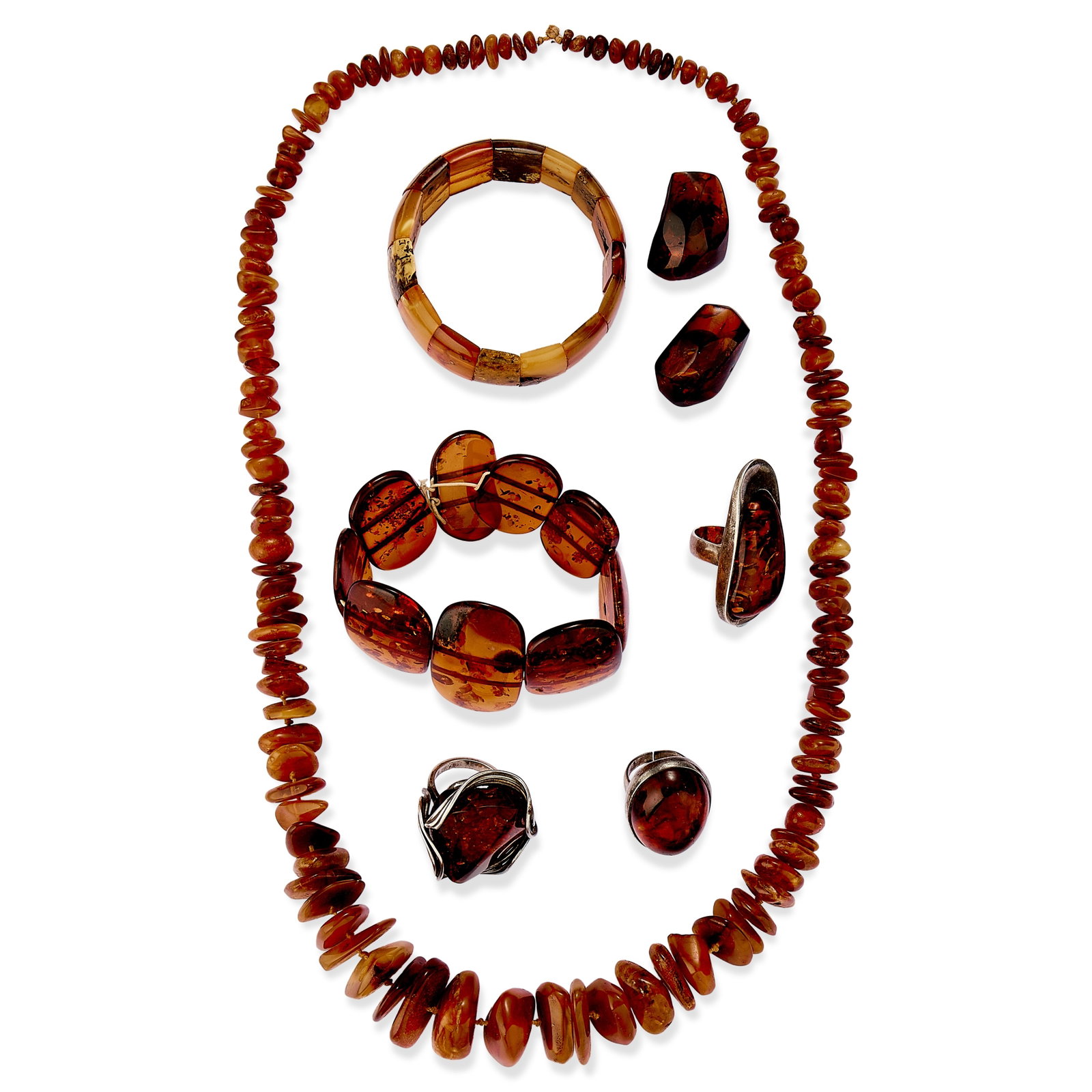 A group of amber jewellery, (1 of 1)