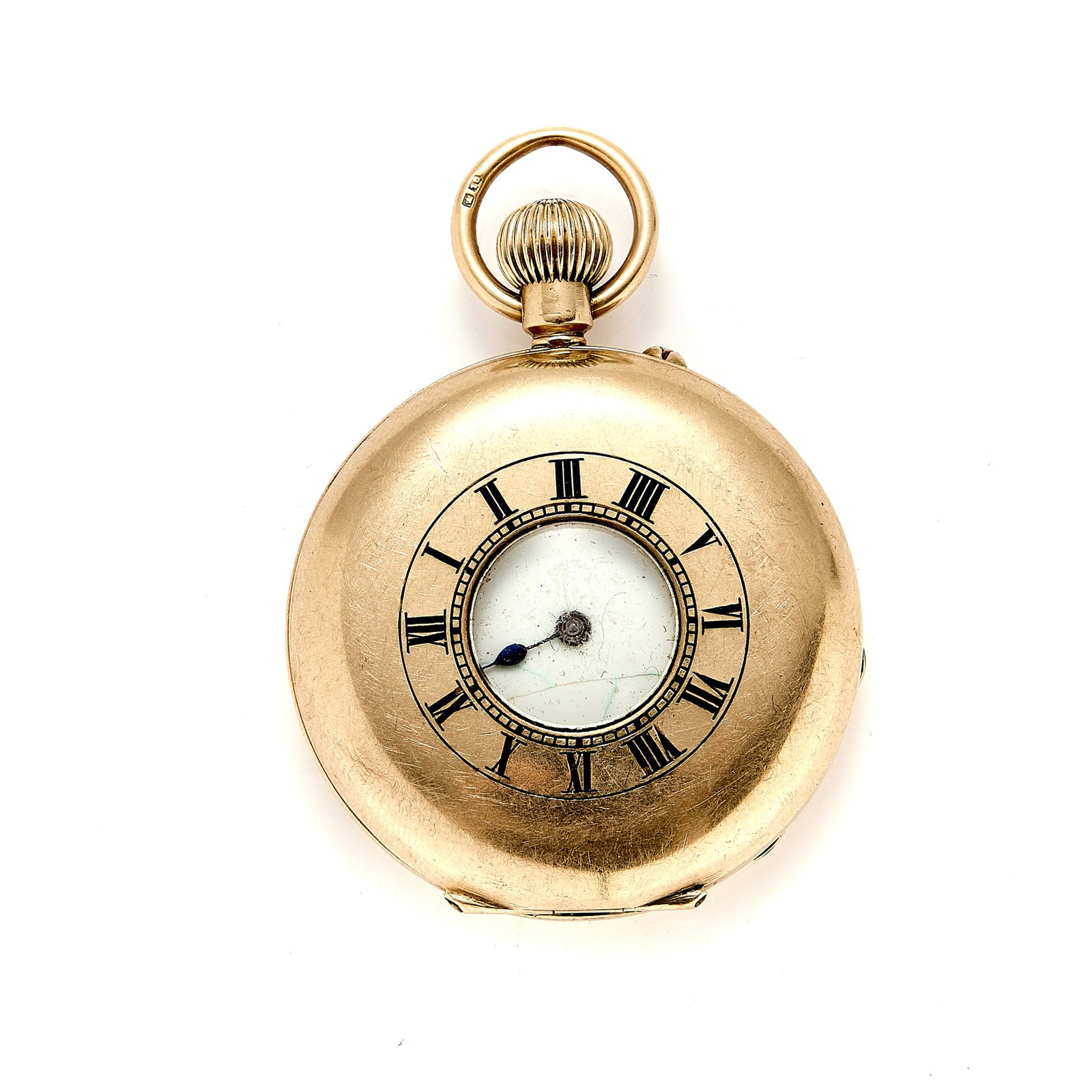 An 18ct gold half hunter pocket watch, (1 of 2)