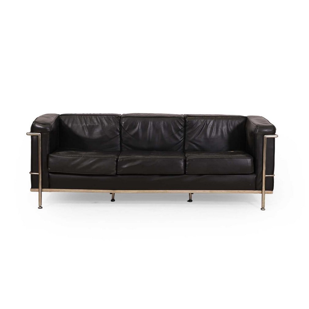 After Charles-Édouard Jeanneret aka 'Le Corbusier', an 'LC3'-style three-seater sofa, (1 of 3)
