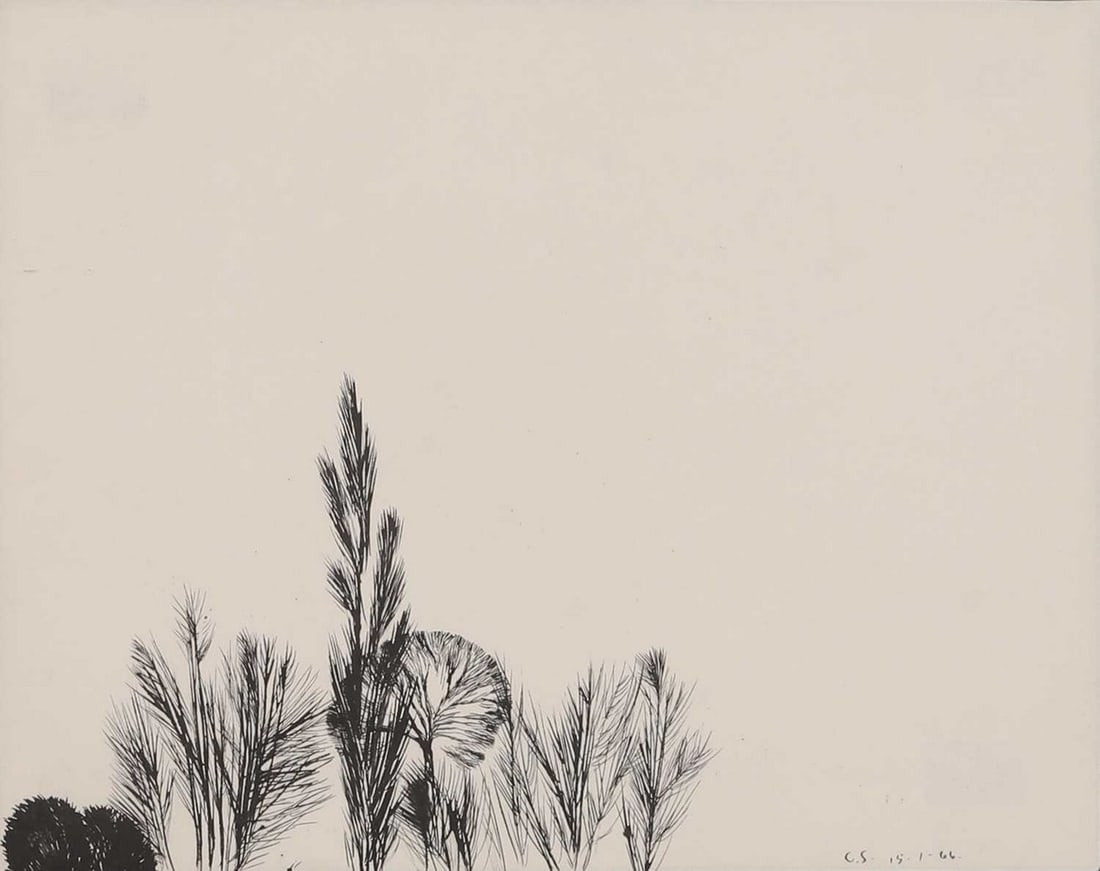 ▲ Colin Self (British, b.1941) 'Study for Trees in Winter' (1 of 4)