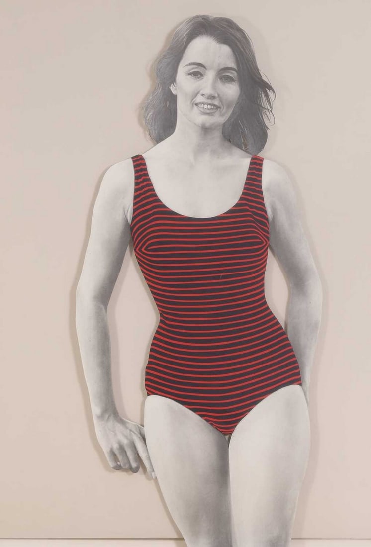 ▲ Nina Mae Fowler (British, b.1981) Christine Keeler: ▲ Nina Mae Fowler (British, b.1981) Christine Keeler collage and pencil (115 x 80cm; framed 123.5 x 92cm) Footnote: 'Nina Fowler is a friend of mine. I commissioned her to make this in the late 