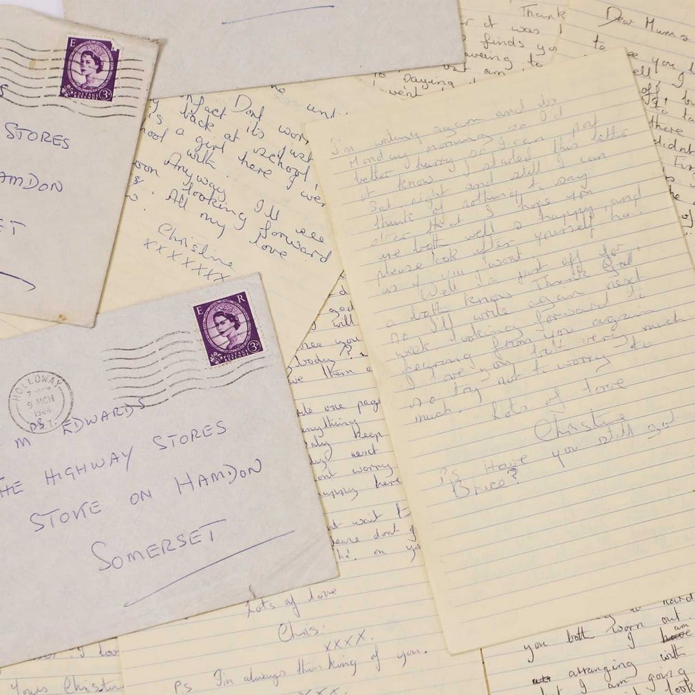 A collection of nine Christine Keeler letters sent home from prison, dated 8 December 1963 to 19 (1 of 3)