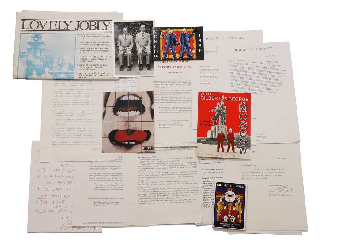 Gilbert & George (British, b.1943 and 1942) A collection of correspondence and ephemera relating to (1 of 1)