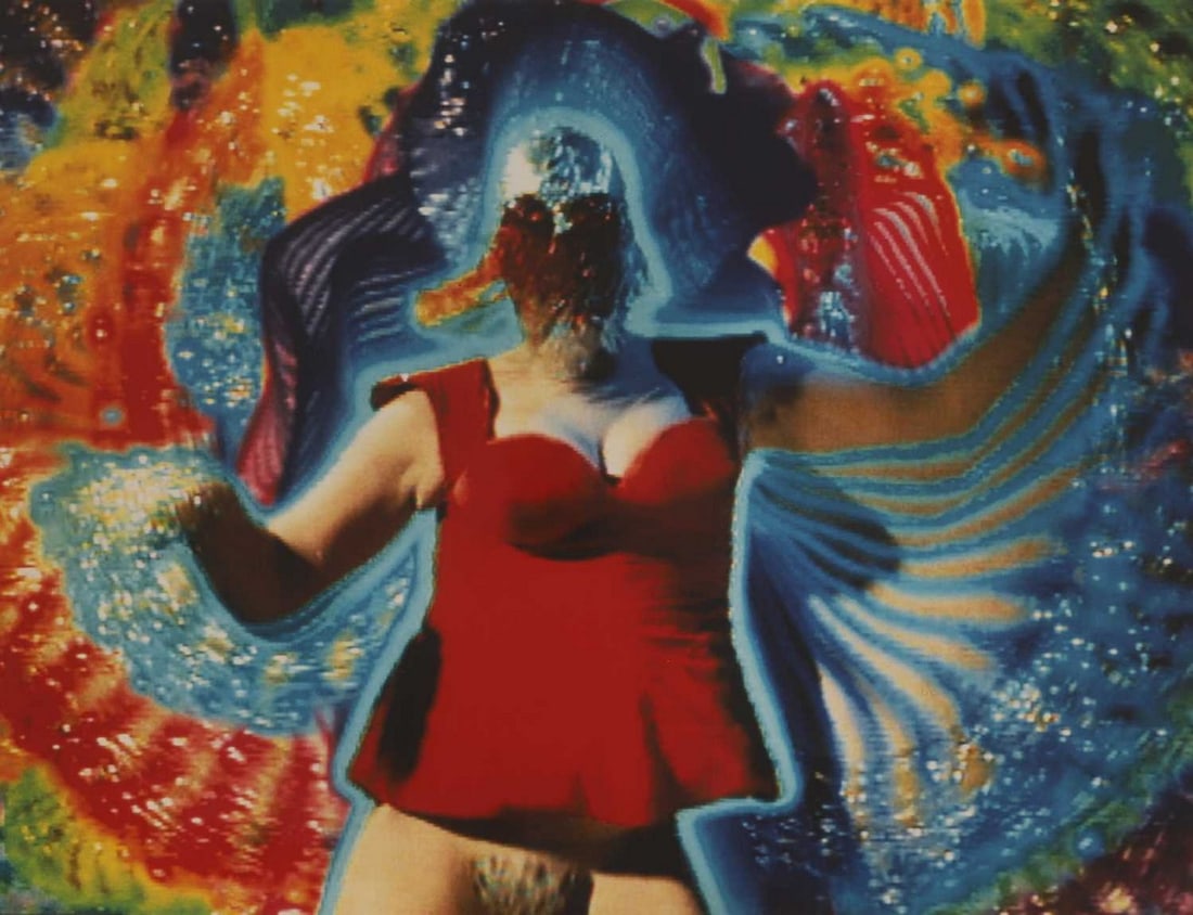 ▲ John Maybury (British, b.1958) A colour photograph of the performance artist Leigh Bowery: ▲ John Maybury (British, b.1958) A colour photograph of the performance artist Leigh Bowery from the video 'Read Only Memory' an experimental video artwork directed by Maybury in 1998 (47 x 58.5