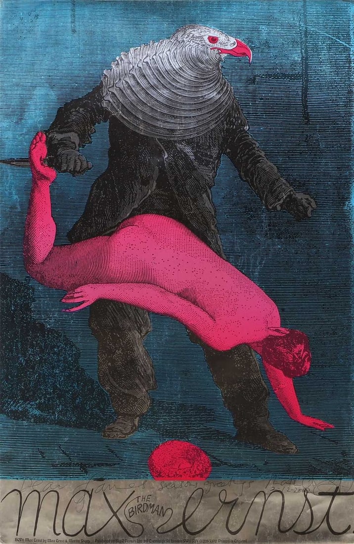 ▲ Martin Sharp (Australian, 1942-2013) 'Max Ernst: The Birdman', 1967 (1 of 1)