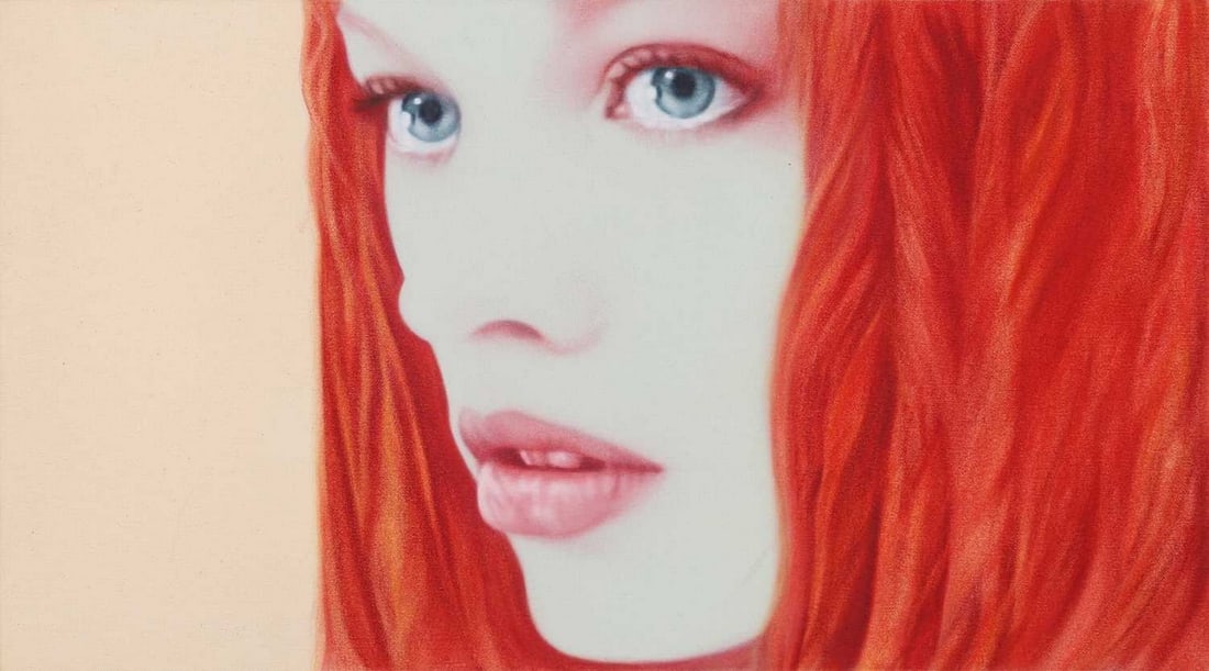 ▲ Josie McCoy (British, b.1969) 'Leeloo I' from The Fifth Element , 2004: ▲ Josie McCoy (British, b.1969) 'Leeloo I' from The Fifth Element , 2004 signed 'Josie McCoy' and inscribed with title verso, oil on canvas (37.5 x 66.5cm; unframed) Footnote: Exhibited: Eyestor
