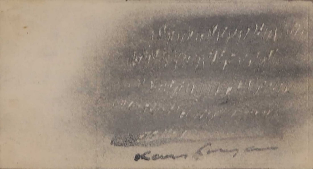 ▲ Ida Karskaya (Russian-French, 1905-1990) Untitled: ▲ Ida Karskaya (Russian-French, 1905-1990) Untitled signed 'Karskaya' l.r., mixed media on paper (10 x 18.5cm; framed 29 x 38cm) Provenance: With Gallery One, London. Condition Report: Time stai