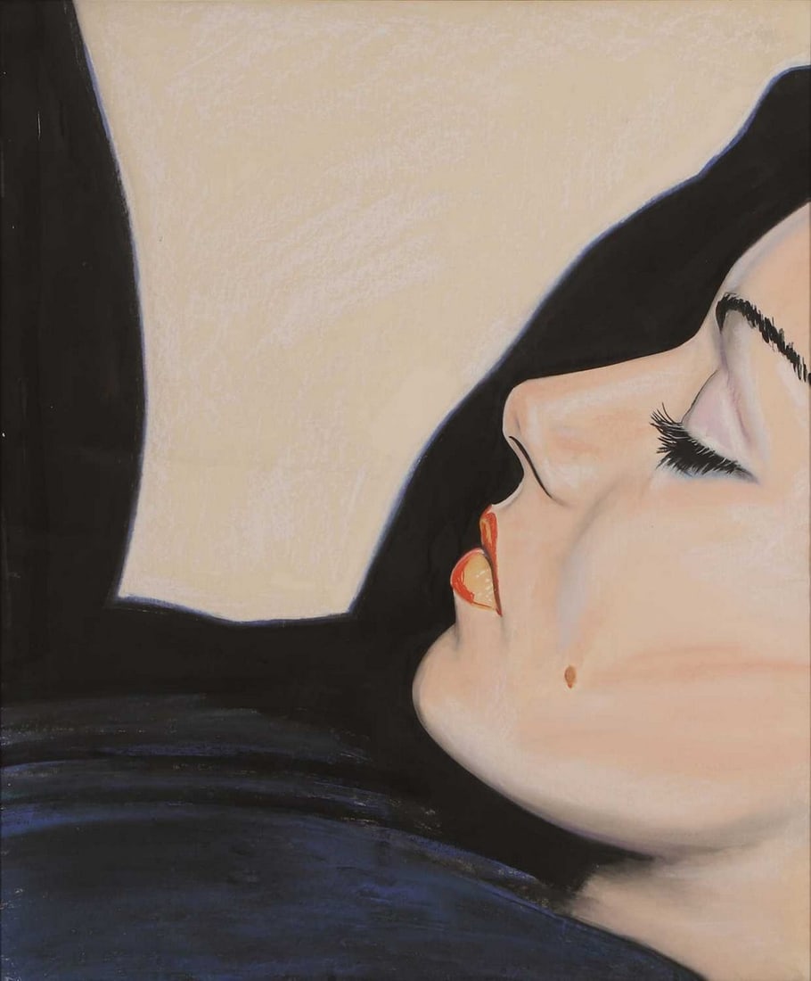 ▲ Edward Bell (British, b.1950) Portrait of Pru Walters: ▲ Edward Bell (British, b.1950) Portrait of Pru Walters mixed media on paper (80 x 65cm; framed 84.5 x 69.5cm) Footnote: 'Pru Walters took me to New York in the late 1970s for the first time. Sh