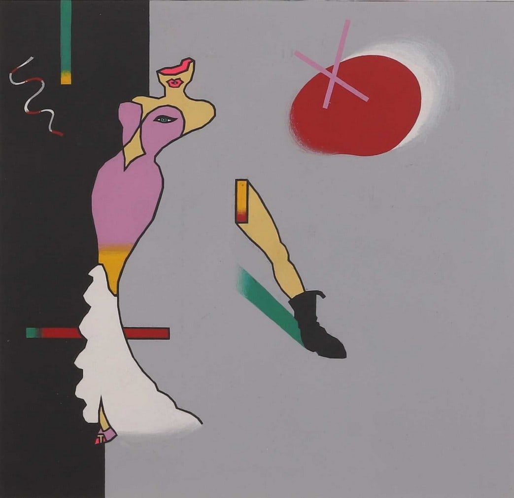 ▲ Duggie Fields (British, 1945-2021) 'Them Show', 1976: ▲ Duggie Fields (British, 1945-2021) 'Them Show', 1976 acrylic on paper (29.5 x 29.5cm; framed 61 x 59cm) Footnote: 'I bought this from Duggie in the late 1970s. Later on, I exhibited his work a