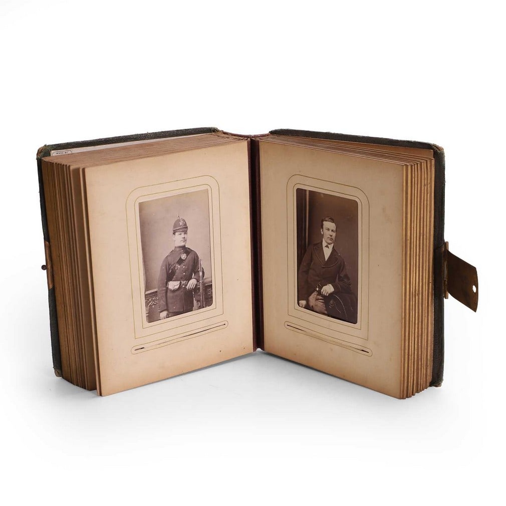 A collection of carte de visite, late 19th century,: A collection of carte de visite, late 19th century, comprising 27, mostly depicting boys and young men, 17 by Alfred W Kissack, Eton, 10 by Hills & Saunders, Eton, and a leather-bound album of further